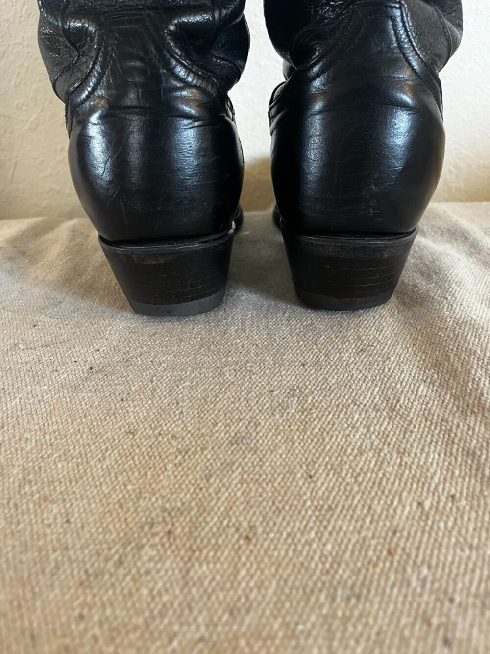 Tony Lama Men's Black Leather Style C9752 Reg C4962 Cowboy Boots Sz 9D - Picture 7 of 13